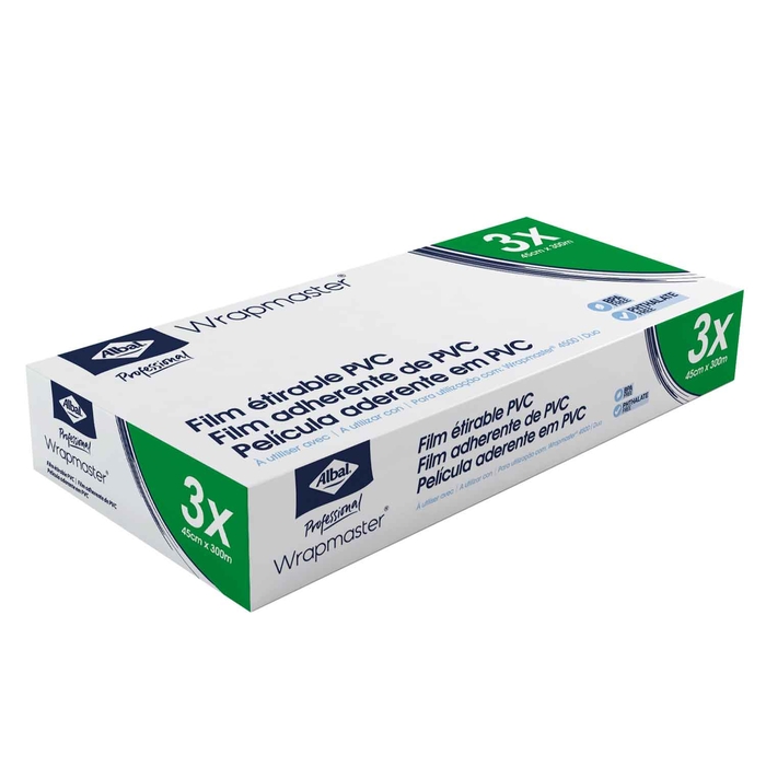 BOX W/3 PVC FILM 45CMX300MT - WRAPMASTER - 5023139316236