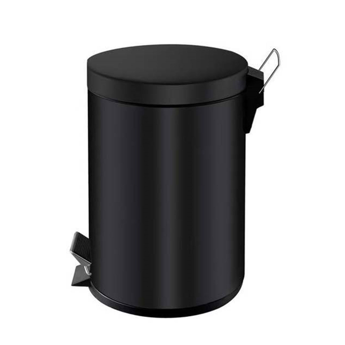 BALDE LIXO IRIS PINTADO PRETO 3LT 8500003 - PALMA & PALMA - 5605169051440