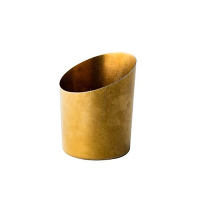 COPO INOX GOLD 9.5XH11.5CM CORTE DIAGONAL ELM0911G - STYLEPOINT - 18719874215784