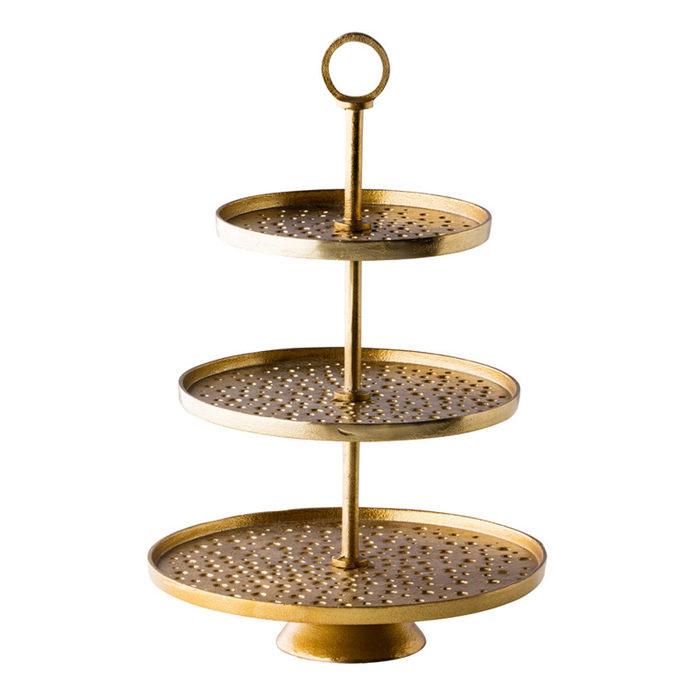 FRUTEIRA 3 ANDARES GOLD Ø30/25/20XH47CM WCC302520 - STYLEPOINT - 8719874217040