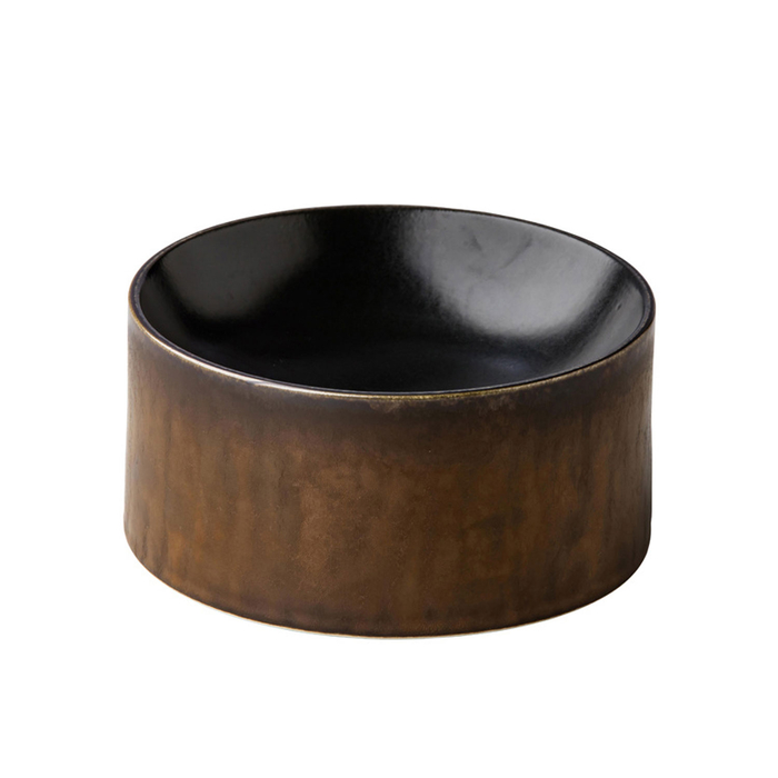 TAÇA TOWER BLACK SATIN GOLD Ø16XH7.8CM RD18721 - STYLEPOINT - 18718444375422