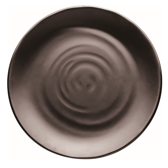 MELAMINE FROSTED BLACK MORLEOS PLATE Ø256X24MM - PALMA & PALMA - 2910017891