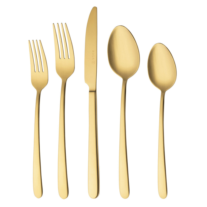 COLHER SOBREMESA IBIZA PVD GOLD SATIN 12IBIMG012 - SOLA - 8720349529285