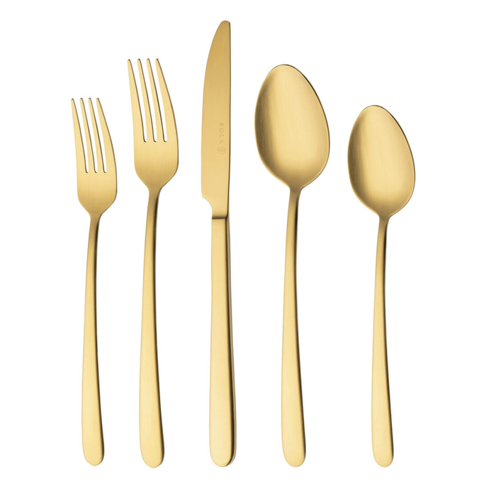 COLHER CHA IBIZA PVD GOLD SATIN 12IBIMG302 - SOLA - 8720349541171