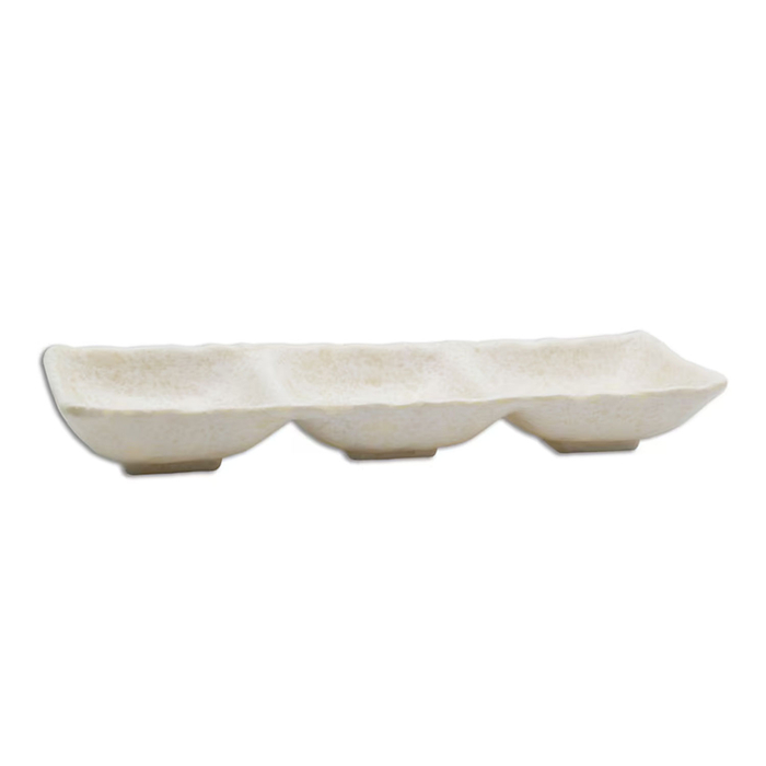 TAÇA 3 DIV 26X8.5CM BRANCO MARMORE SRCTB26085-MWH - ADRIER - 8436576111208